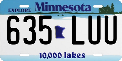 MN license plate 635LUU