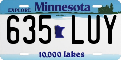 MN license plate 635LUY