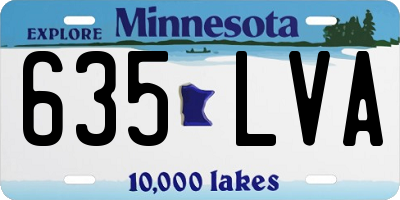 MN license plate 635LVA