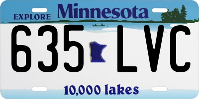 MN license plate 635LVC