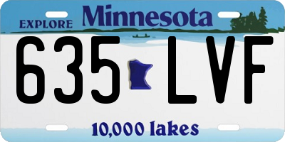 MN license plate 635LVF
