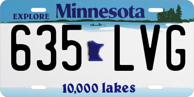 MN license plate 635LVG