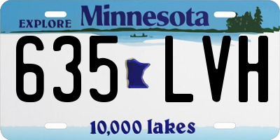 MN license plate 635LVH
