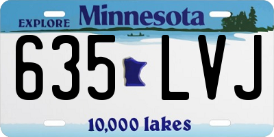 MN license plate 635LVJ