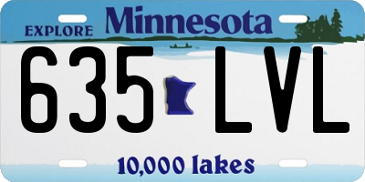 MN license plate 635LVL