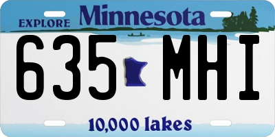 MN license plate 635MHI