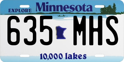 MN license plate 635MHS