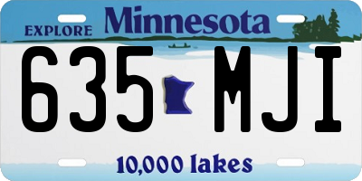 MN license plate 635MJI