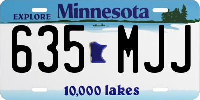 MN license plate 635MJJ