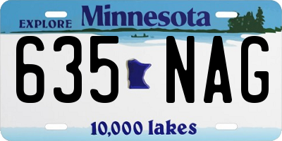 MN license plate 635NAG