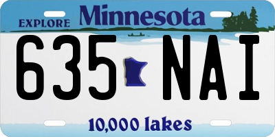 MN license plate 635NAI