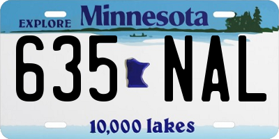 MN license plate 635NAL