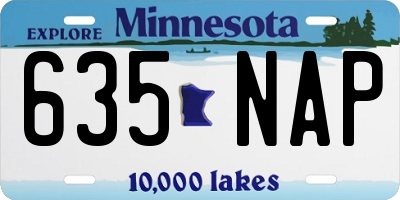 MN license plate 635NAP