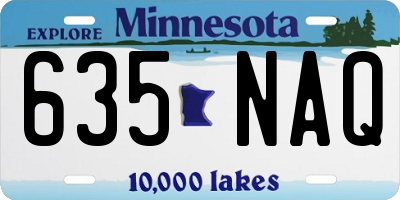 MN license plate 635NAQ