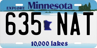 MN license plate 635NAT