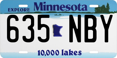 MN license plate 635NBY