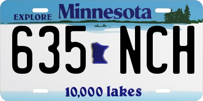 MN license plate 635NCH