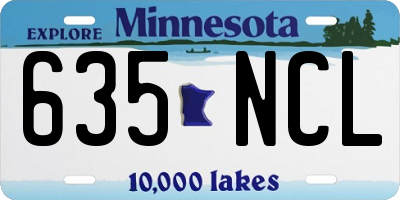 MN license plate 635NCL