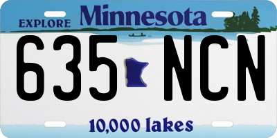 MN license plate 635NCN