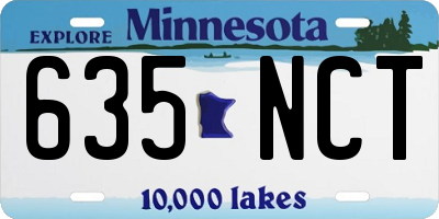 MN license plate 635NCT