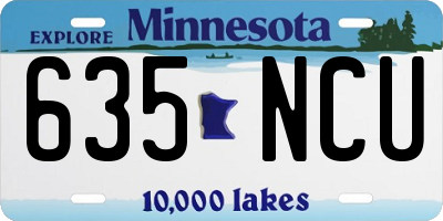 MN license plate 635NCU
