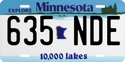 MN license plate 635NDE