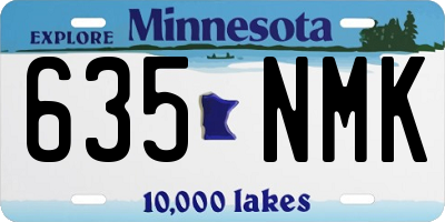 MN license plate 635NMK