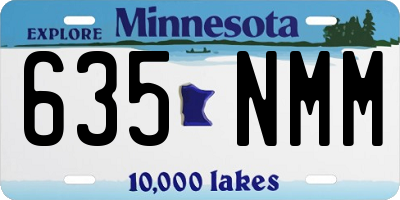 MN license plate 635NMM