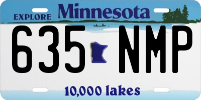 MN license plate 635NMP