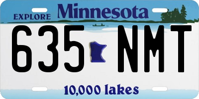 MN license plate 635NMT