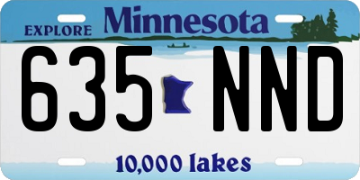 MN license plate 635NND