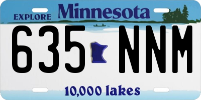 MN license plate 635NNM