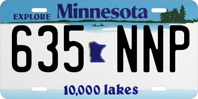 MN license plate 635NNP