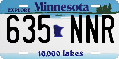 MN license plate 635NNR