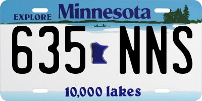 MN license plate 635NNS
