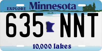 MN license plate 635NNT