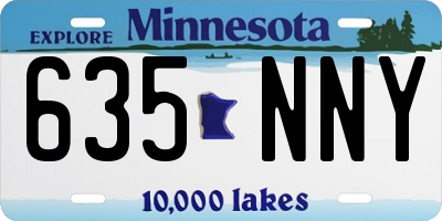 MN license plate 635NNY