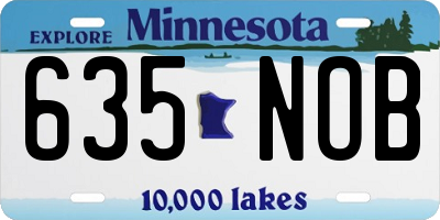 MN license plate 635NOB