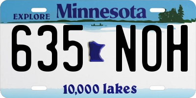 MN license plate 635NOH