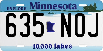 MN license plate 635NOJ