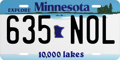 MN license plate 635NOL