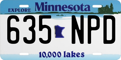 MN license plate 635NPD