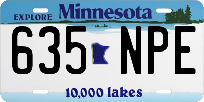 MN license plate 635NPE