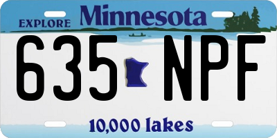 MN license plate 635NPF