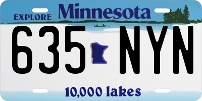 MN license plate 635NYN