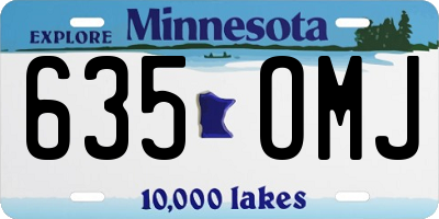 MN license plate 635OMJ