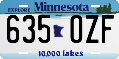 MN license plate 635OZF