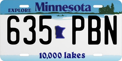 MN license plate 635PBN