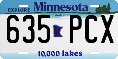 MN license plate 635PCX