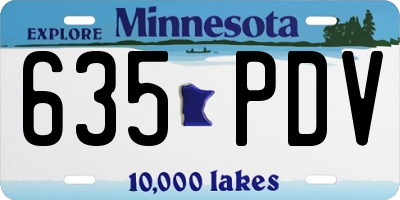 MN license plate 635PDV